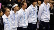 Sestava Argentiny: kapitán Modesto Vasquez, Juan Monaco, David Nalbandian, Eduardo Schwank a Horacio Zeballos