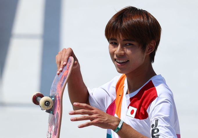 Japonský skateboardista Juto Horigome na OH 2020