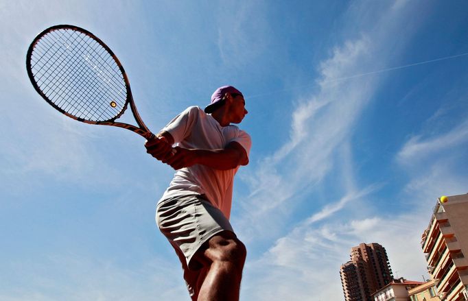 Rafael Nadal trénuje v Monte Carlu