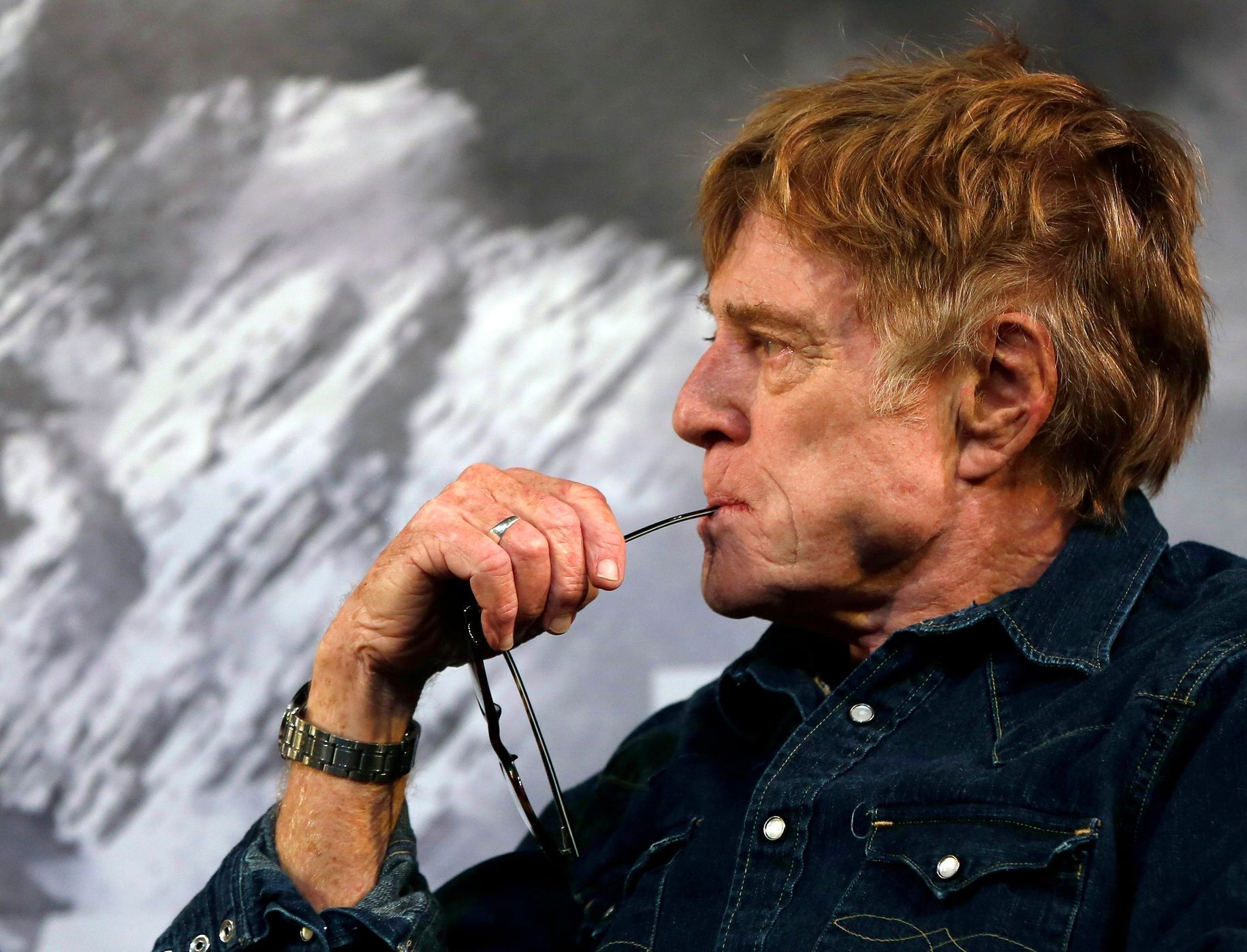 Robert Redford addresses the media at an opening day news conference for the Sundance Film Festival in Park City, Utah