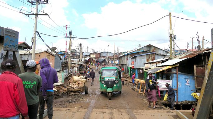 Slum Kibera v Keni