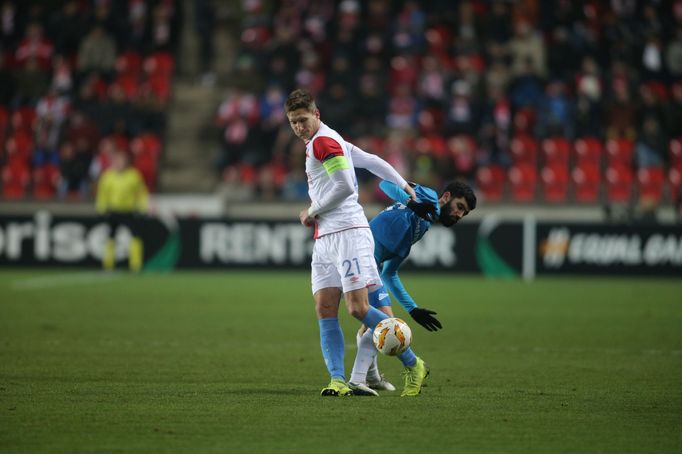 fotbal, Evropská liga 2018/2019, Slavia Praha - Zenit Petrohrad, Milan Škoda