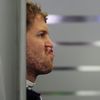 Red Bull Formula One driver Sebastian Vettel of Germany reacts during the first practice session of the Bahrain F1 Grand Prix at the Bahrain International Circuit (BIC) in Sakhir
