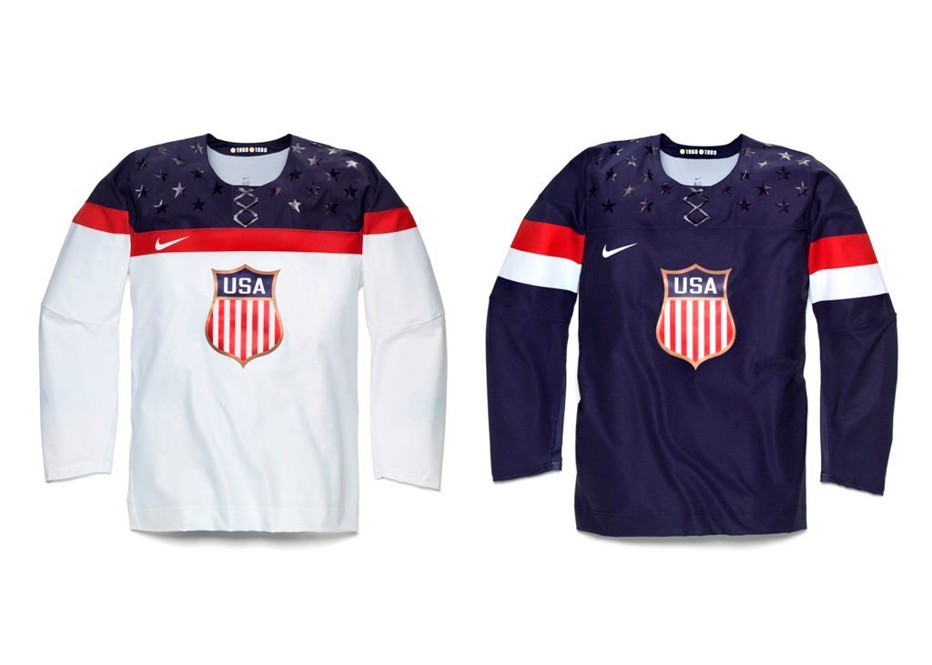 Dresy americké hokejové reprezentace pro olympiádu v Soči
