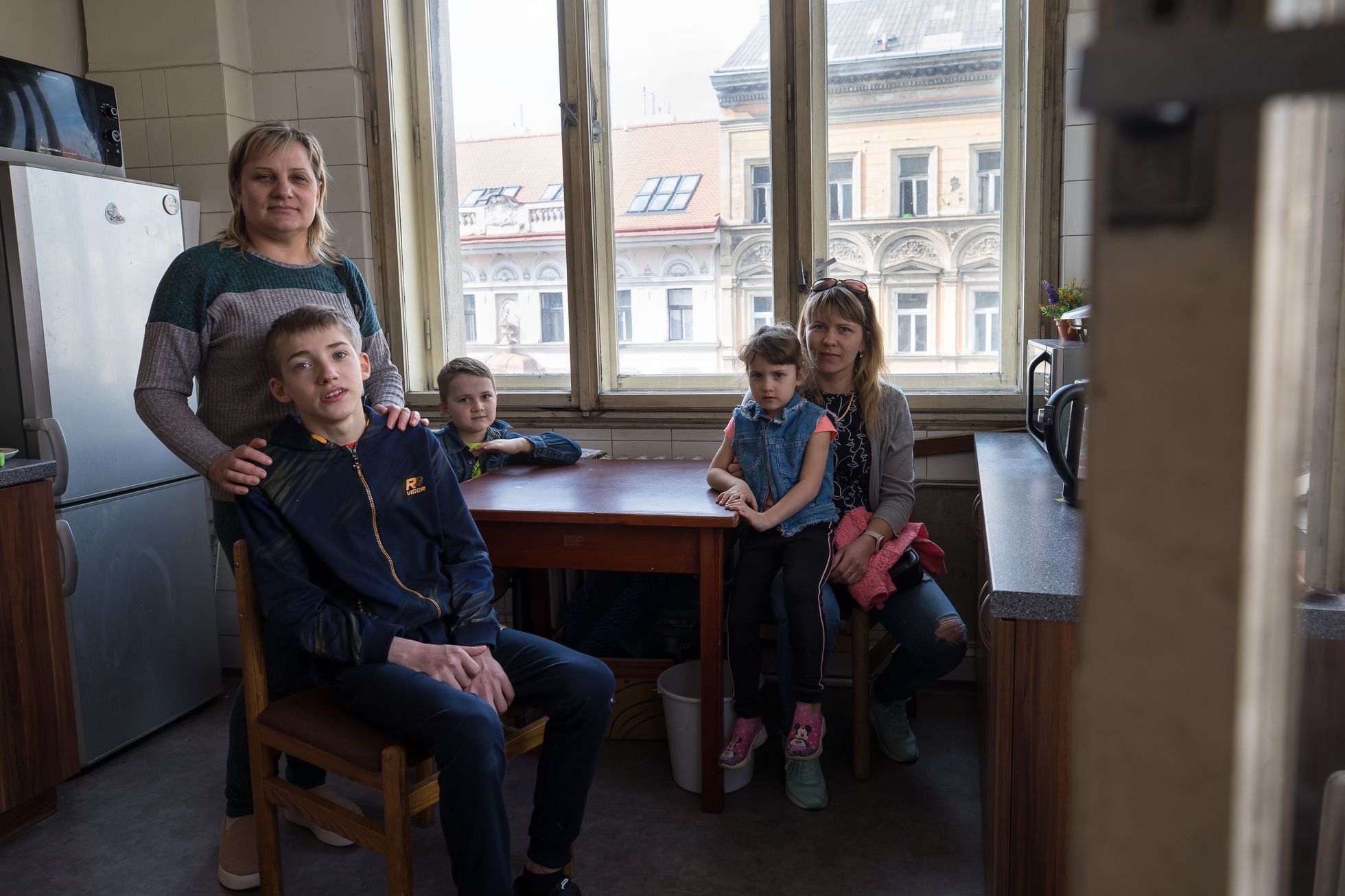 Ukrajinští uprchlíci v hotelu Legie v Praze