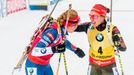 SP Östersund, stíhačka Ž:  Gabriela Koukalová a Laura Dahlmeierová