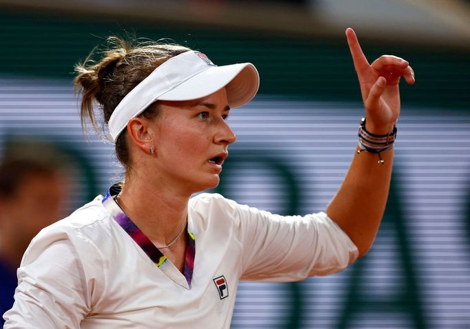 Barbora Krejčíková v prvním kole French Open 2022.