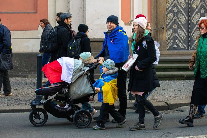 Státní svátek 17. listopad 2023 v Praze.