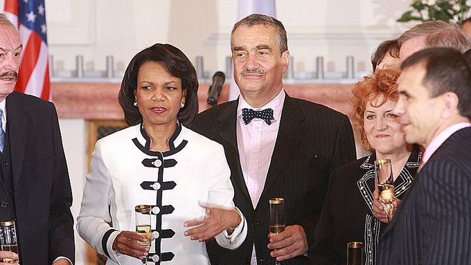 Foreign Ministers  of the US and Czech Republic / Condoleeyya Rice and Karel Schwarzenberg
