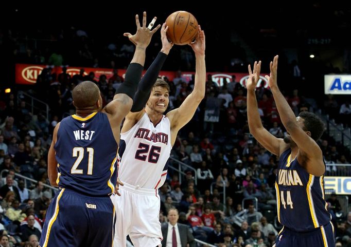 NBA: Indiana Pacers at Atlanta Hawks (Korver, West, Hill)