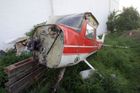 Na jihu Čech spadlo malé letadlo, pasažéři měli štěstí