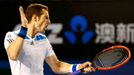 Andy Murray se vzteká ve čtvrtfinále Australian Open 2014