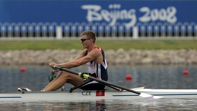 Ondřej Synek během čtvrtfinále na olympijských hrách v Číně.