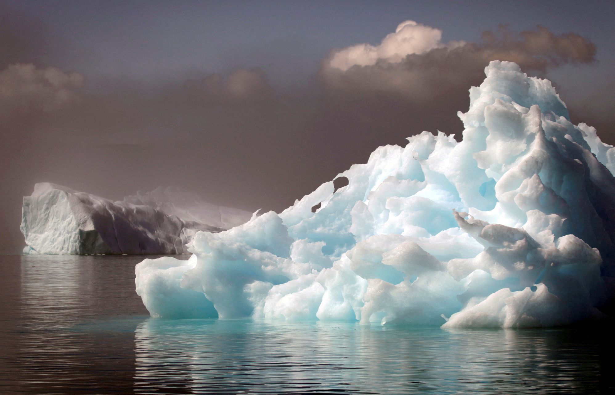 grónsko ledovec golfský proud moře
