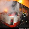 V Praze shořel autobus MHD