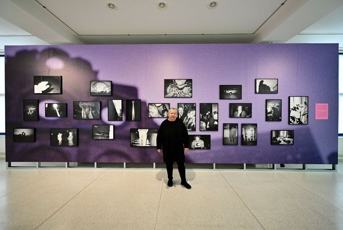 Libuše Jarcovjáková na vernisáži výstavy svých fotografií ve Veletržním paláci.