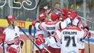 27. kolo extraligy 2018/19, Sparta - Hradec: Radost hokejistů Hradce