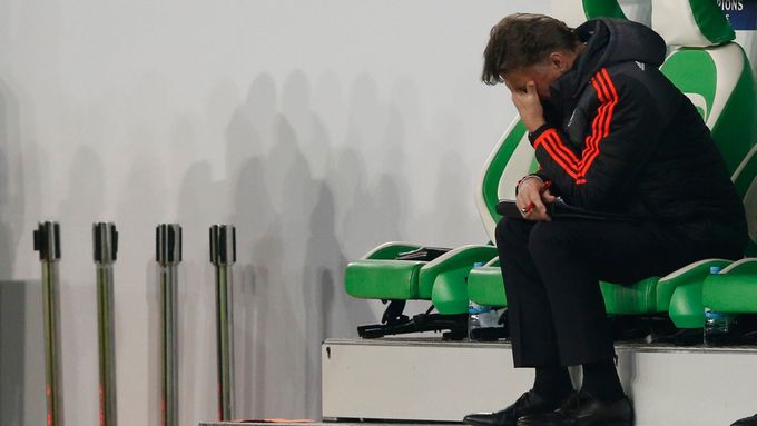Louis van Gaal bezprostředně po prohře s Wolfsburgem