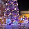 Vánoce, osvětlení, výzdoba, Varšava