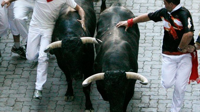 Nejznámější běh před býky se každoročně koná v Pamploně