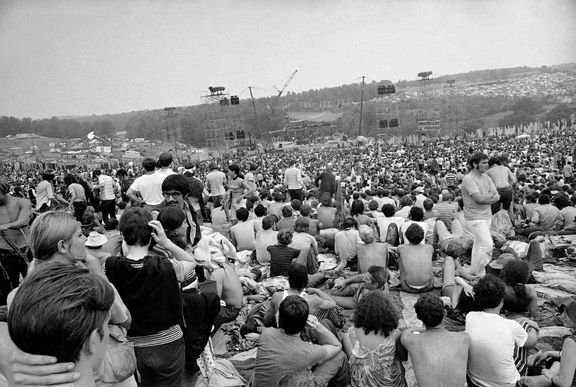 An estimated 450,000 people attended Woodstock in 1969.