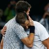 Rafael Nadal a Grigor Dimitrov po semifinále Australian Open
