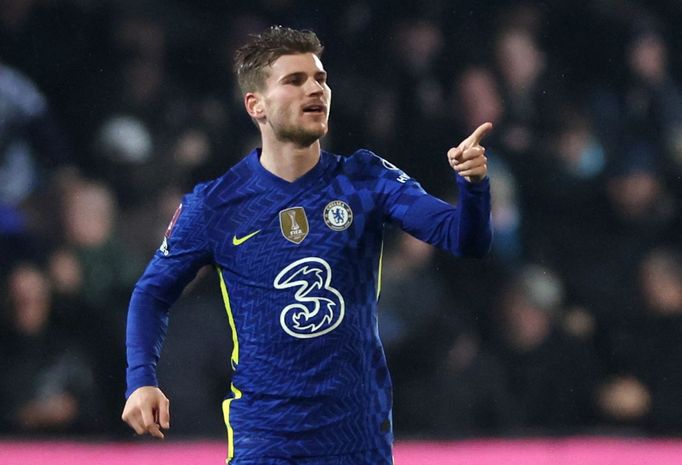 Soccer Football - FA Cup Fifth Round - Luton Town v Chelsea - Kenilworth Road, Luton, Britain - March 2, 2022 Chelsea's Timo Werner celebrates scoring their second goal R