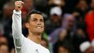 Real Madrid's Cristiano Ronaldo celebrates scoring their first goal