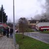 Požár vojenské jídelny v Brně