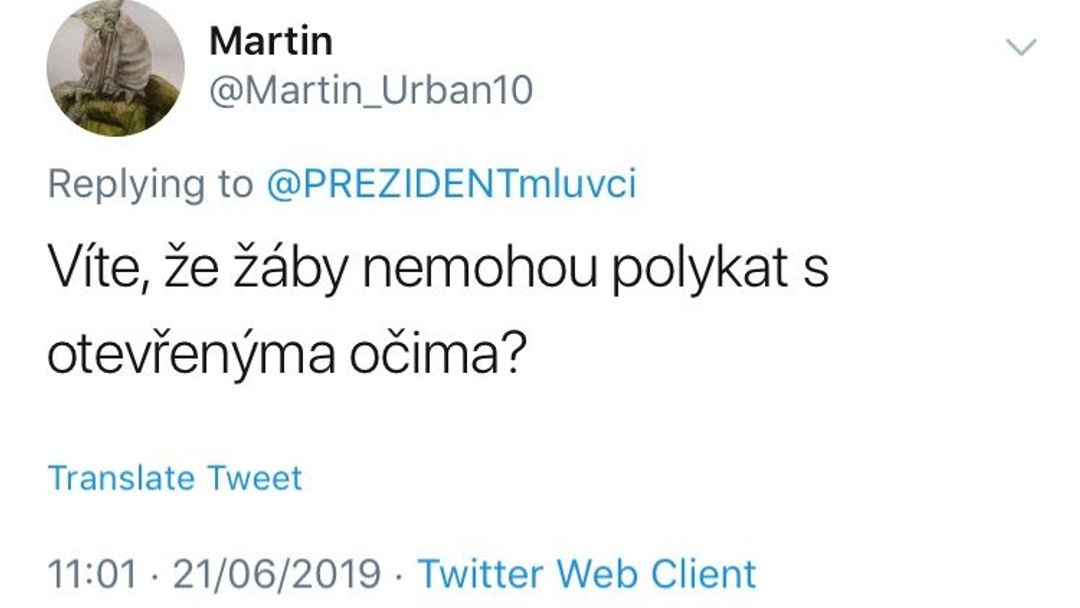 Twitter - Jiří Ovčáček komentáře