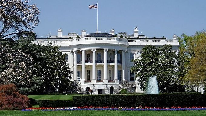 Bílý dům, sídlo amerických prezidentů.