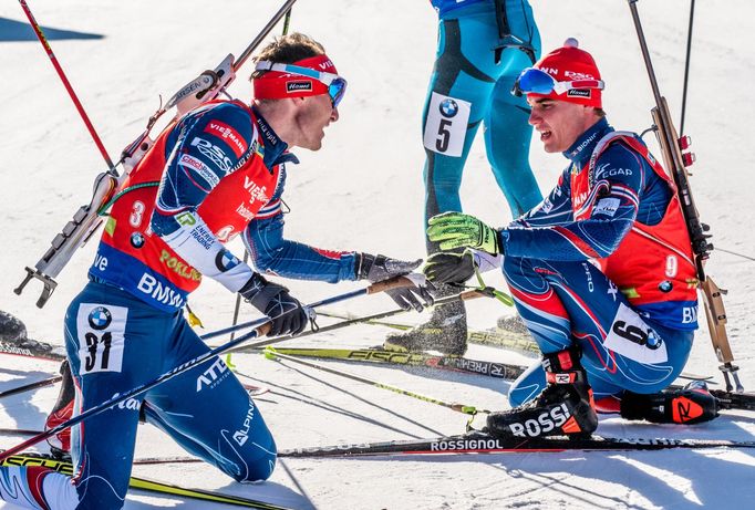 SP Pokljuka, stíhačka M: Ondřej Moravec (31) a Michal Krčmář (9)