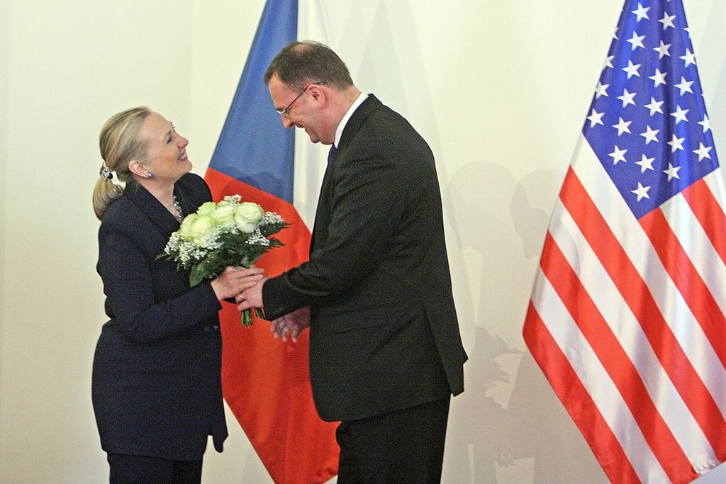 Hillary Clintonová v Černínském paláci