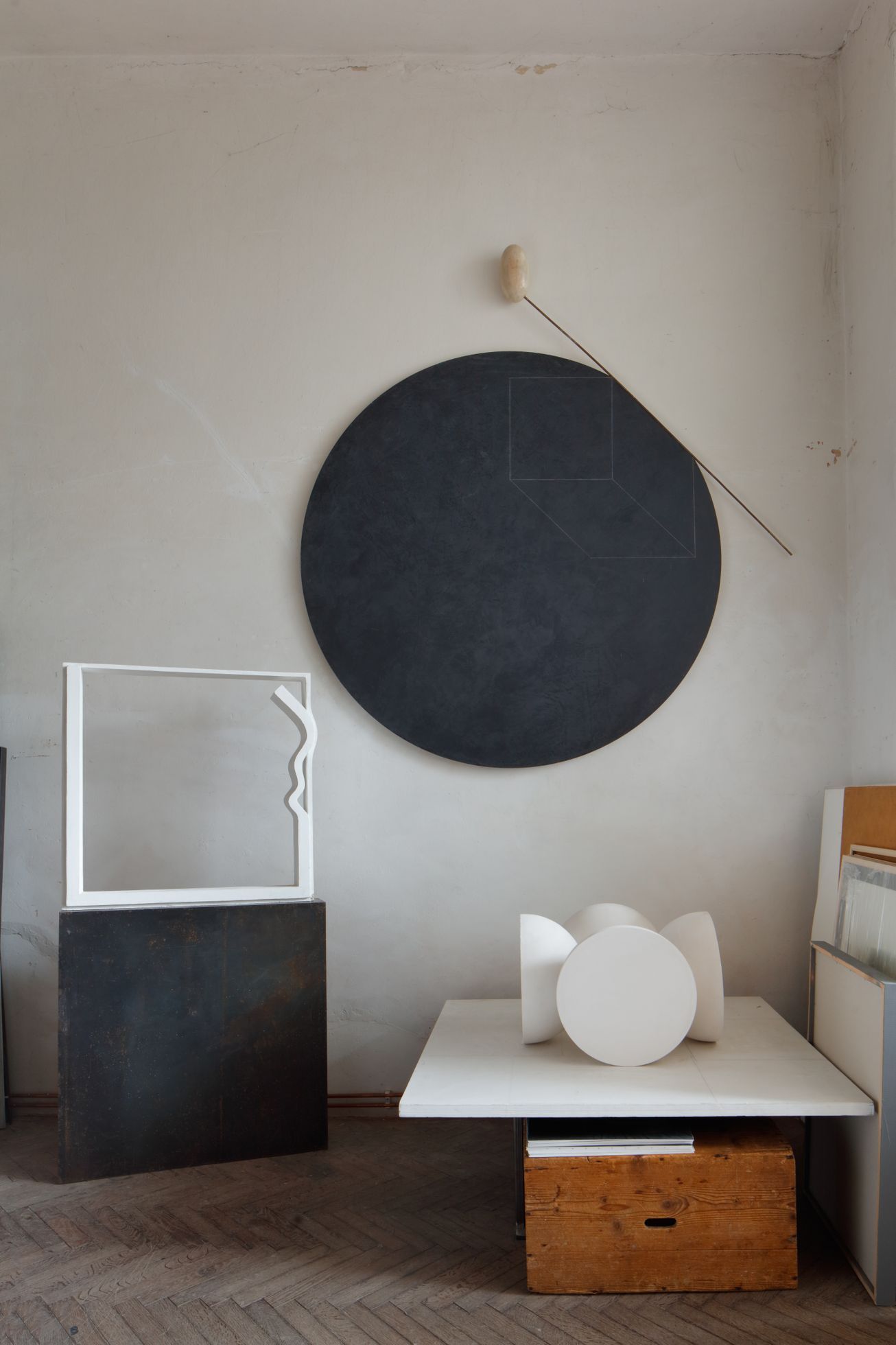 Snímek z ateliéru Stanislava Kolíbala