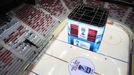 An interior view of the Bolshoi Ice Dome arena - ice hockey venue at the Olympic Park in Adler outside Sochi, during the IIHF U18 International Ice Hockey World Championship on April 28, 2013.