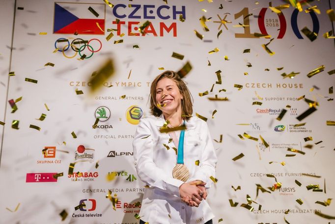 Eva Samková v Českém domě na ZOH 2018