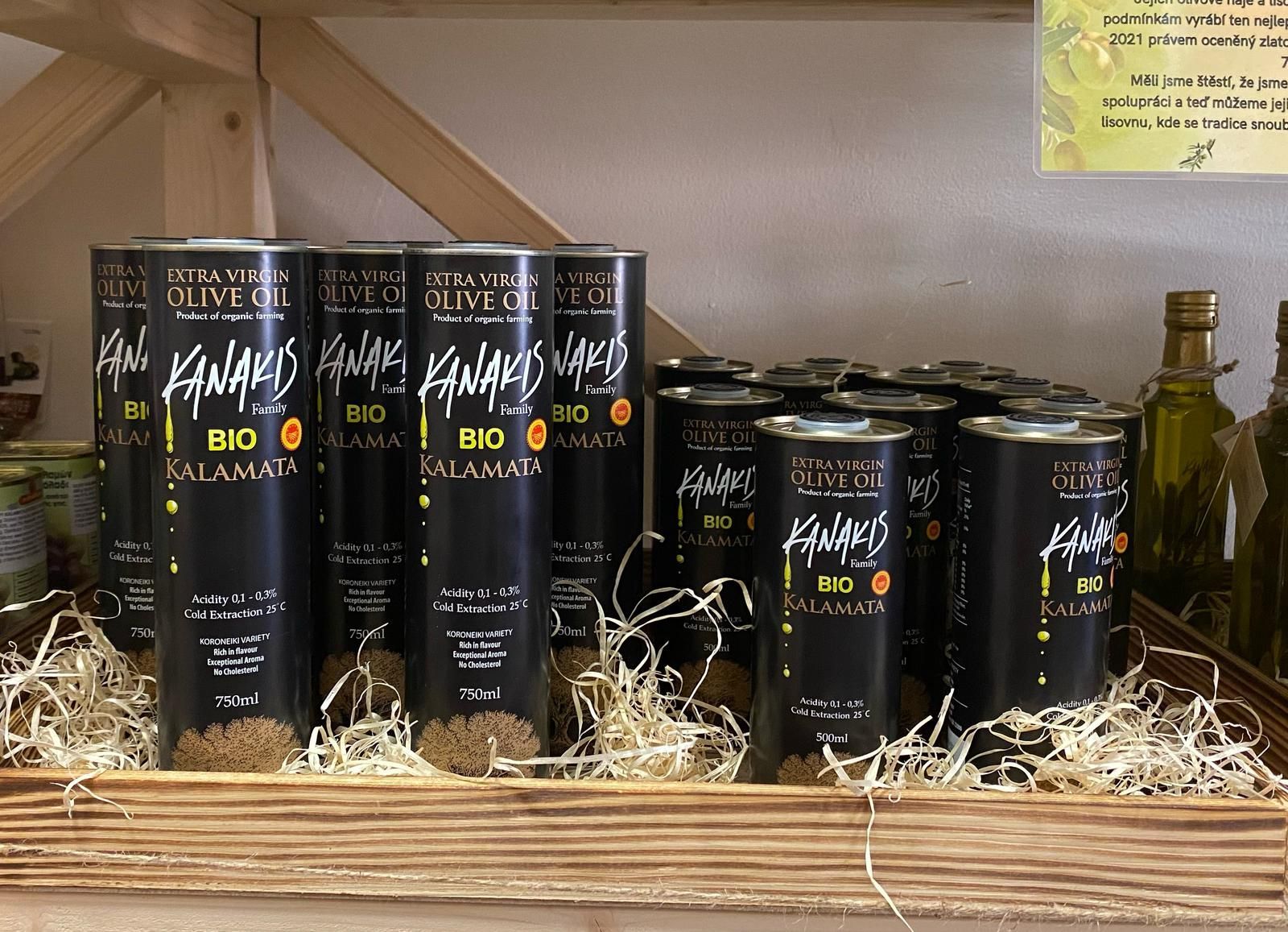 Agapi mou taverna Jablonec olivový olej regál obchod