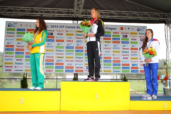 SP vodní slalom, Troja 2015: Jessica Foxová, Jasmin Schornbergová a Kateřina Kudějová