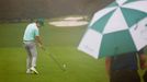 Golf - The Masters - Augusta National Golf Club - Augusta, Georgia, U.S. - November 12, 2020 Australia's Lukas Michel in action on the 1st tee during the first round REUT