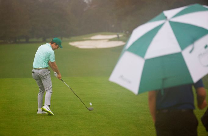 Golf - The Masters - Augusta National Golf Club - Augusta, Georgia, U.S. - November 12, 2020 Australia's Lukas Michel in action on the 1st tee during the first round REUT