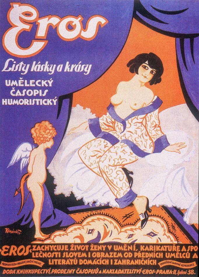 Václav Klimánek (1892–1992)
Eros. Umělecký časopis humoristický, 1924
tisk: Unie, Praha
litografie, papír, 126 × 96 cm