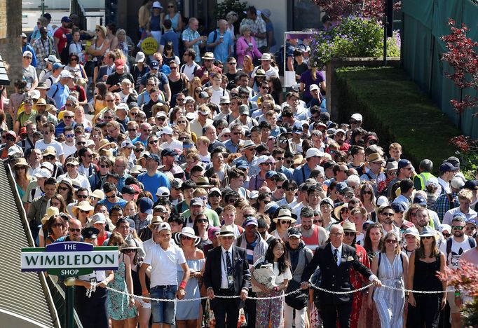 Fanoušci na Wimbledonu 2018