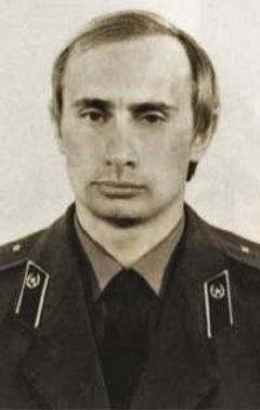 Vladimir Putin in KGB uniform, the photo was taken around 1980.
