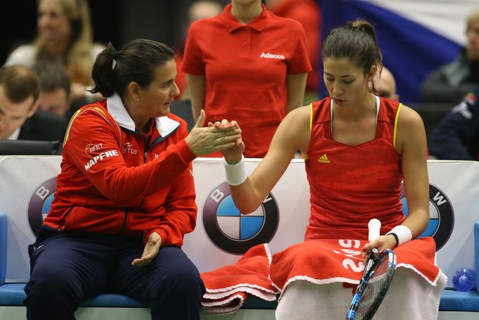 Fed Cup 2017: Conchita Martinezová a Garbiňe Muguruzaová