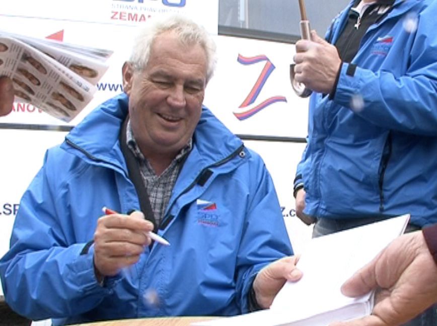 Miloš Zeman, šéf Strany práv občanů