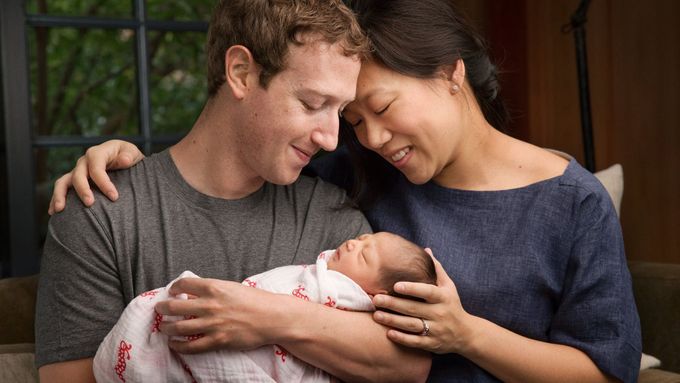 Mark Zuckerberg,  Priscilla Chanová a jejich dcera Max