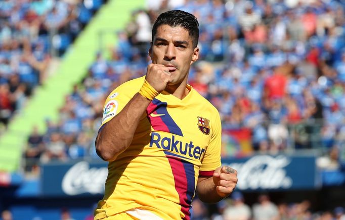 Luis Suárez v dresu Barcelony.