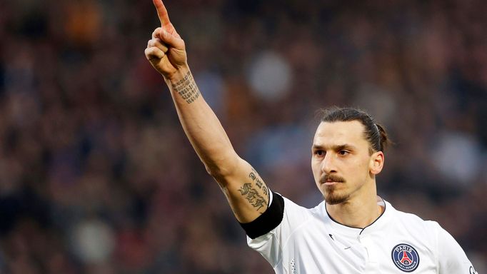 Zlatan Ibrahimovič slaví gól PSG