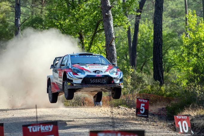 Sébastien Ogier v Toyotě během Turecké rallye 2020