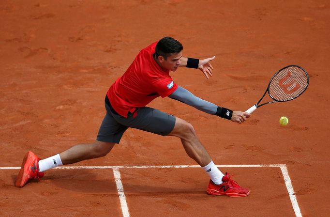 Milos Raonic na French Open 2014